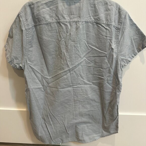 Hollister Light Blue Linen Blend Button-Down Shirt – Size S - Picture 2 of 2
